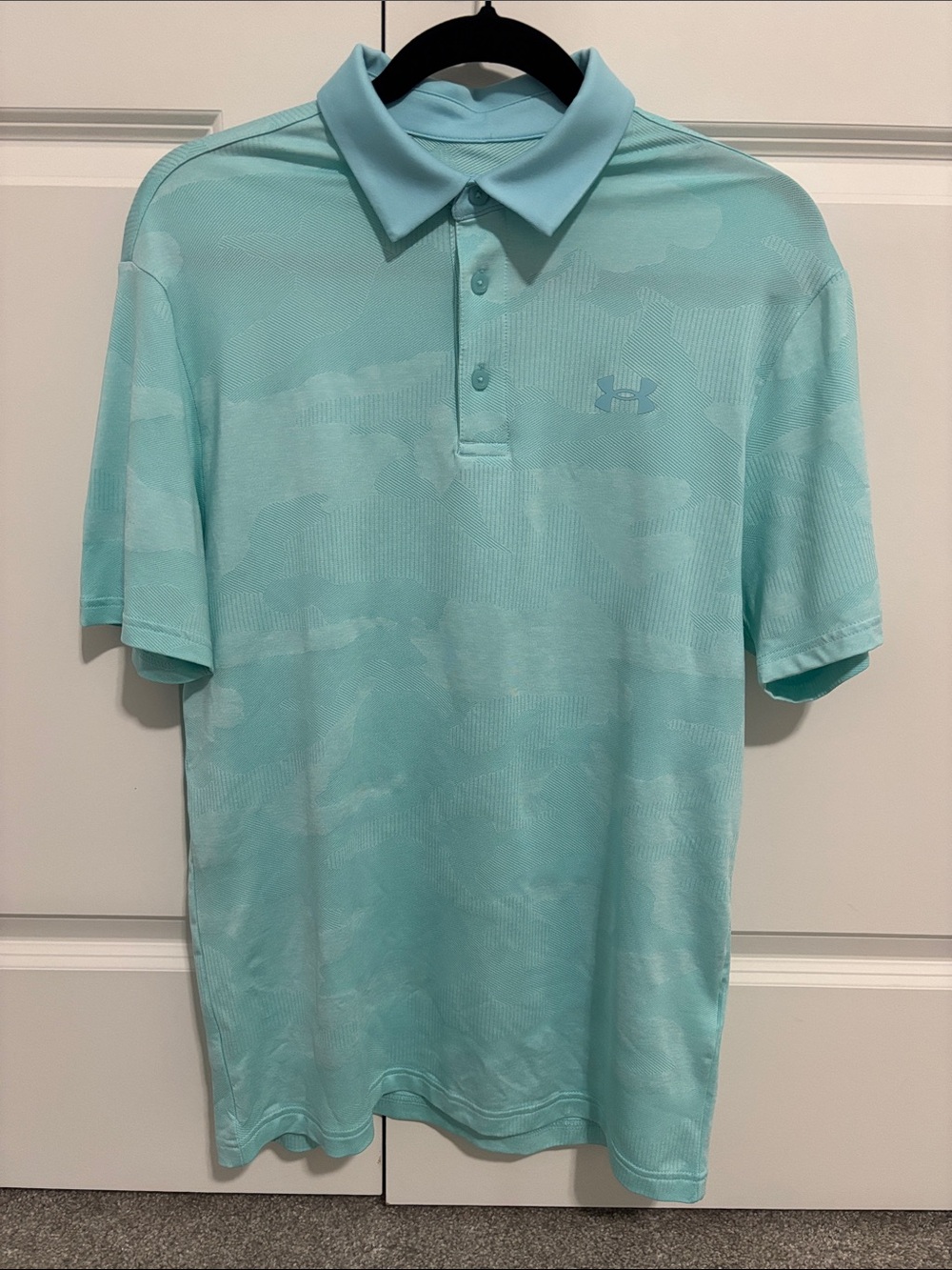 Under Armour Golf Polo Shirt – Aqua Mint Camo Pattern
